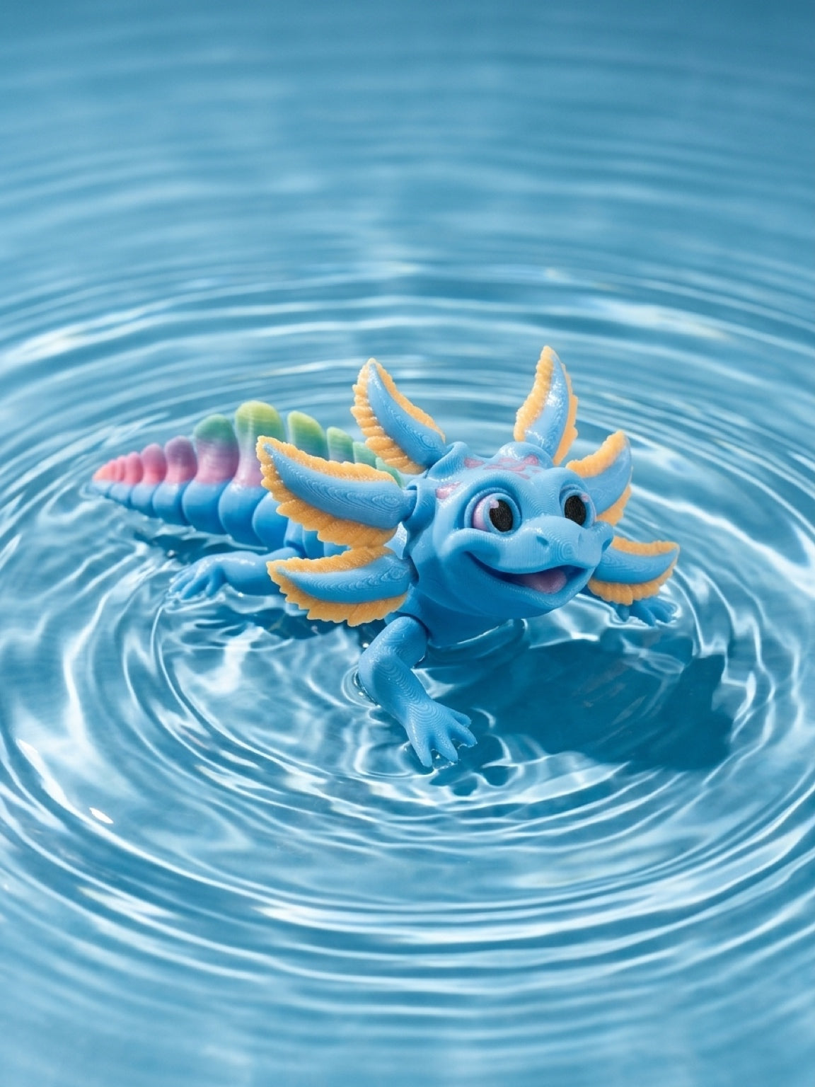 3D Printed Articulated Axolotl