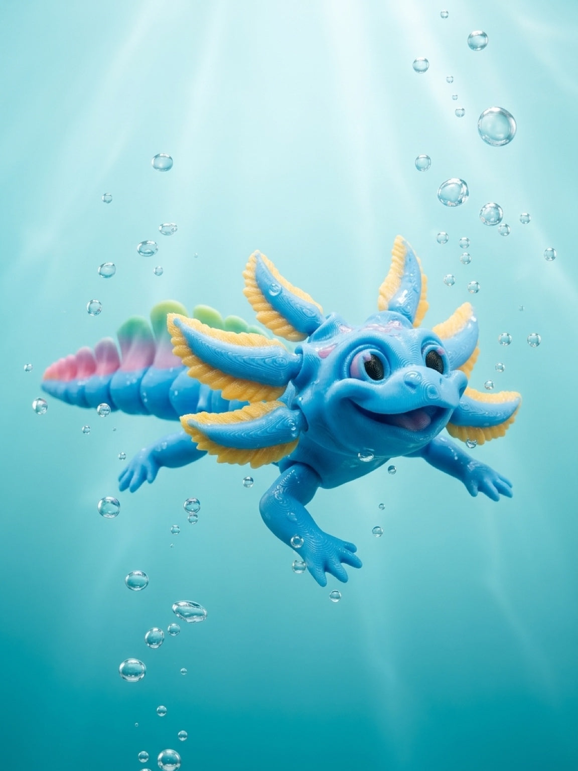 3D Printed Articulated Axolotl