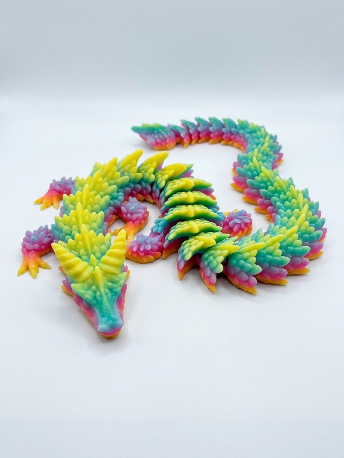 3D Printed Articulated Dragon – Flexible Fidget Toy | Custom Colours & Sizes